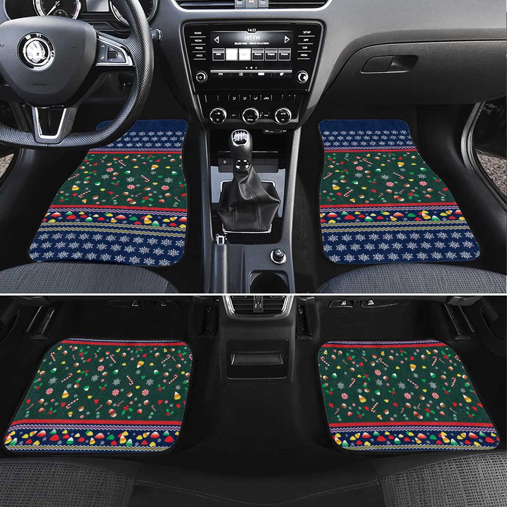 Nutcracker Squad Christmas Car Mats with Candy Cane and Snowflake Holiday Design - Wonder Print Shop