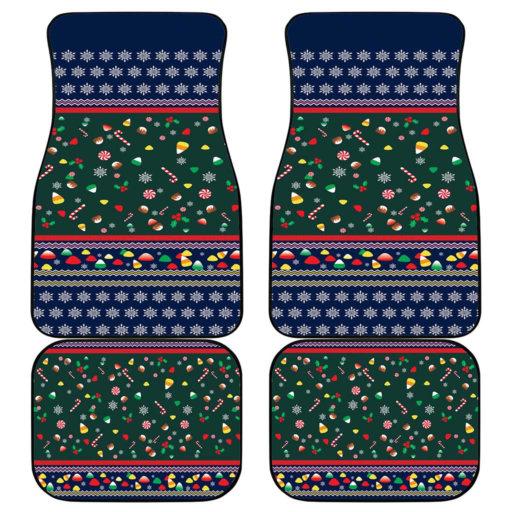Nutcracker Squad Christmas Car Mats with Candy Cane and Snowflake Holiday Design - Wonder Print Shop