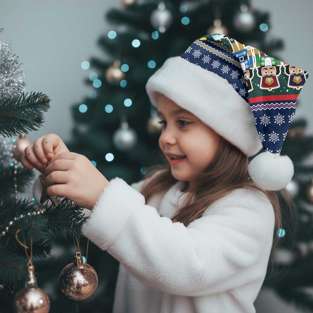 Nutcracker Squad Christmas Santa Hat with Candy Cane and Snowflake Holiday Design - Wonder Print Shop