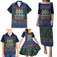 Nutcracker Squad Christmas Family Matching Puletasi and Hawaiian Shirt with Candy Cane and Snowflake Holiday Design - Wonder Print Shop