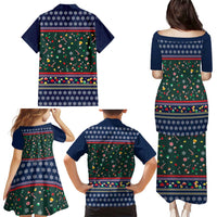 Nutcracker Squad Christmas Family Matching Puletasi and Hawaiian Shirt with Candy Cane and Snowflake Holiday Design - Wonder Print Shop