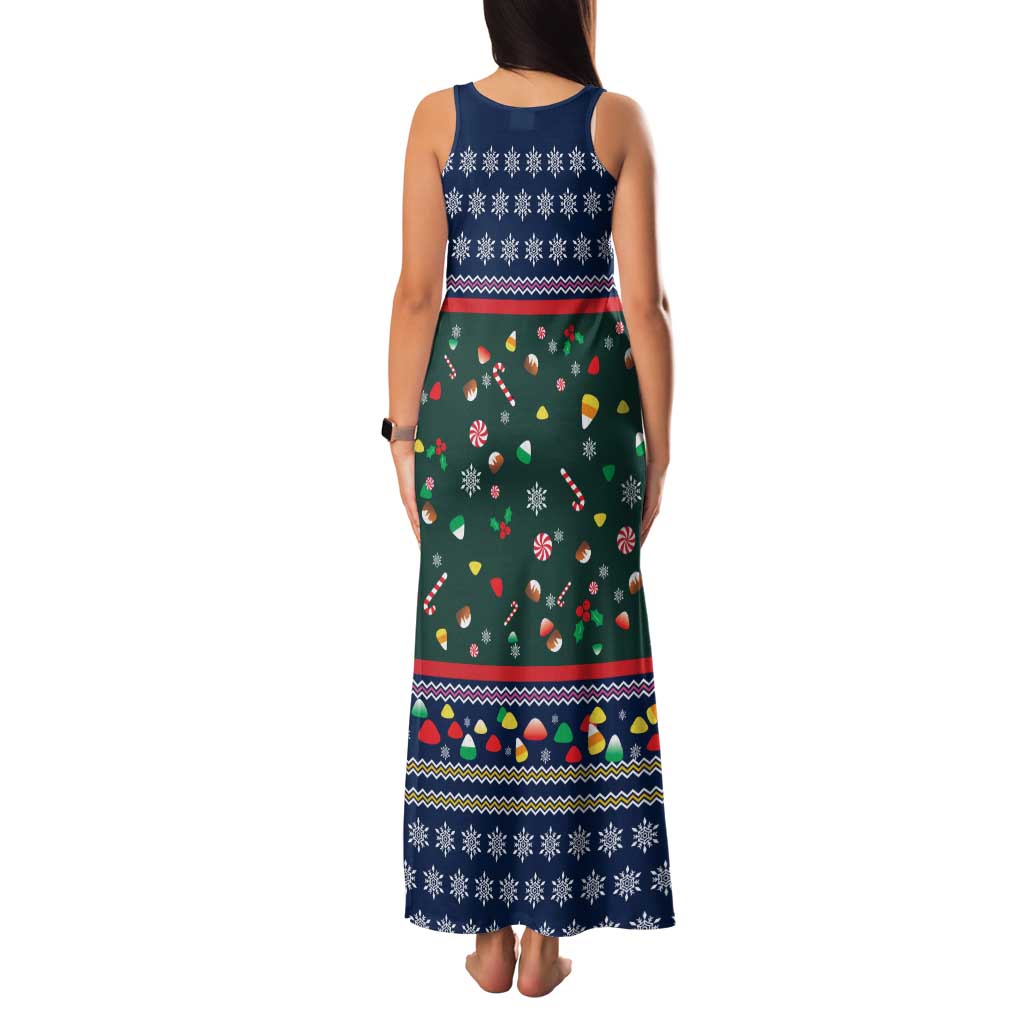 Nutcracker Squad Christmas Family Matching Tank Maxi Dress and Hawaiian Shirt with Candy Cane and Snowflake Holiday Design - Wonder Print Shop