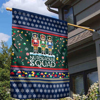Nutcracker Squad Christmas Garden Flag with Candy Cane and Snowflake Holiday Design - Wonder Print Shop