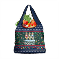 Nutcracker Squad Christmas Grocery Bag with Candy Cane and Snowflake Holiday Design - Wonder Print Shop