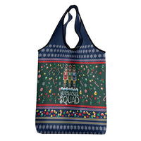 Nutcracker Squad Christmas Grocery Bag with Candy Cane and Snowflake Holiday Design - Wonder Print Shop