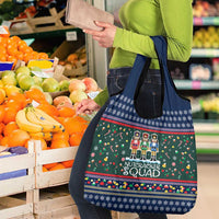 Nutcracker Squad Christmas Grocery Bag with Candy Cane and Snowflake Holiday Design - Wonder Print Shop