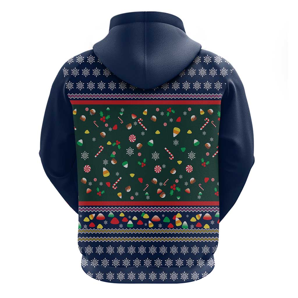 Nutcracker Squad Christmas Hoodie with Candy Cane and Snowflake Holiday Design - Wonder Print Shop