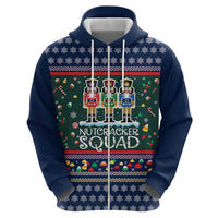 Nutcracker Squad Christmas Hoodie with Candy Cane and Snowflake Holiday Design - Wonder Print Shop