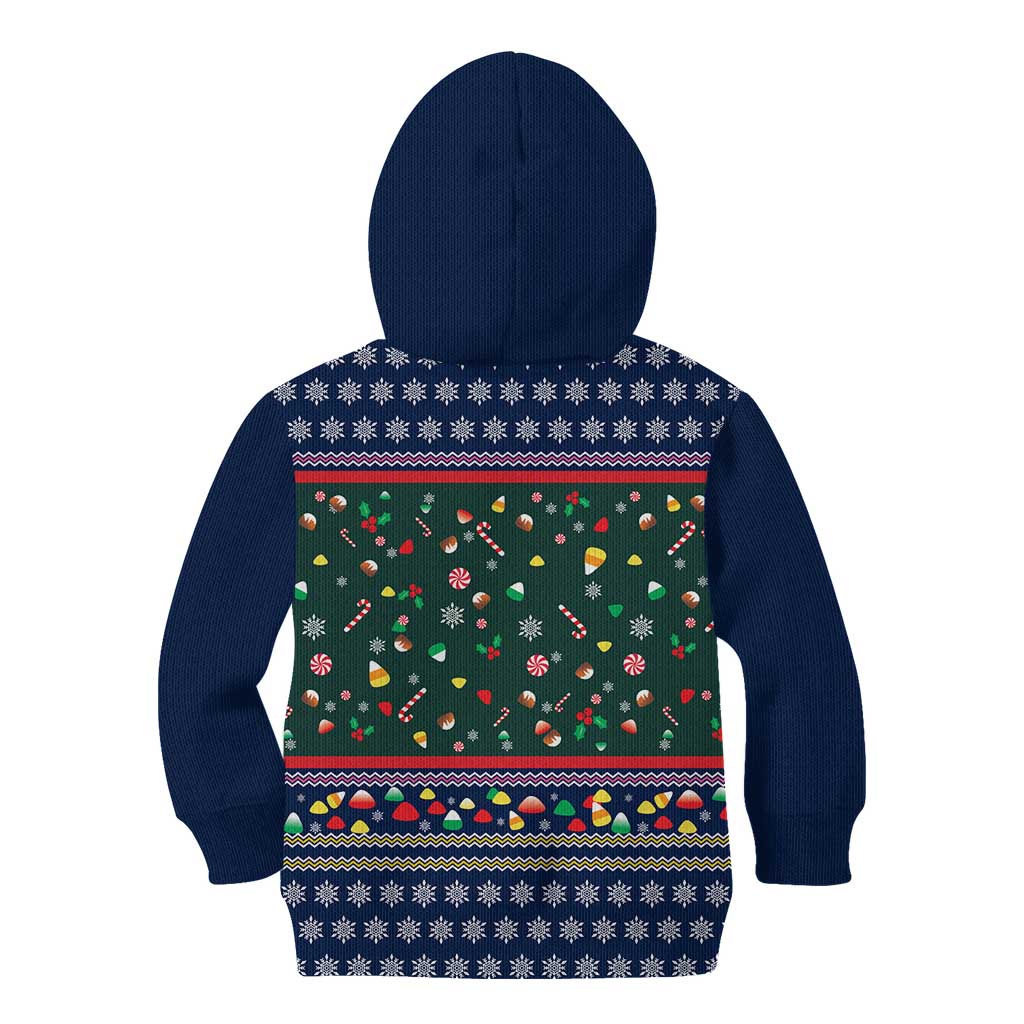 Nutcracker Squad Christmas Kid Hoodie with Candy Cane and Snowflake Holiday Design - Wonder Print Shop