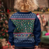 Nutcracker Squad Christmas Kid Ugly Christmas Sweater with Candy Cane and Snowflake Holiday Design - Wonder Print Shop