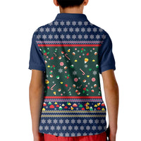 Nutcracker Squad Christmas Kid Polo Shirt with Candy Cane and Snowflake Holiday Design - Wonder Print Shop