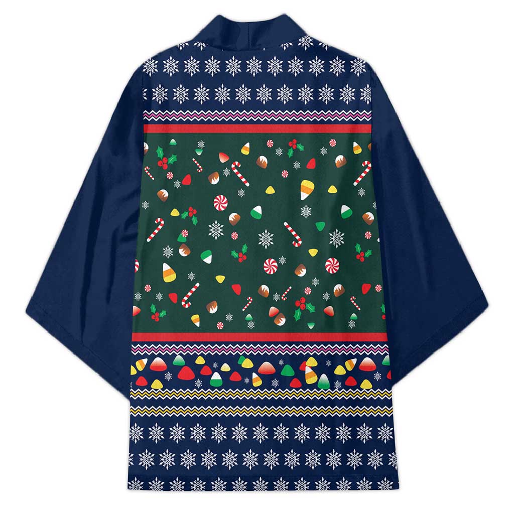 Nutcracker Squad Christmas Kimono with Candy Cane and Snowflake Holiday Design - Wonder Print Shop