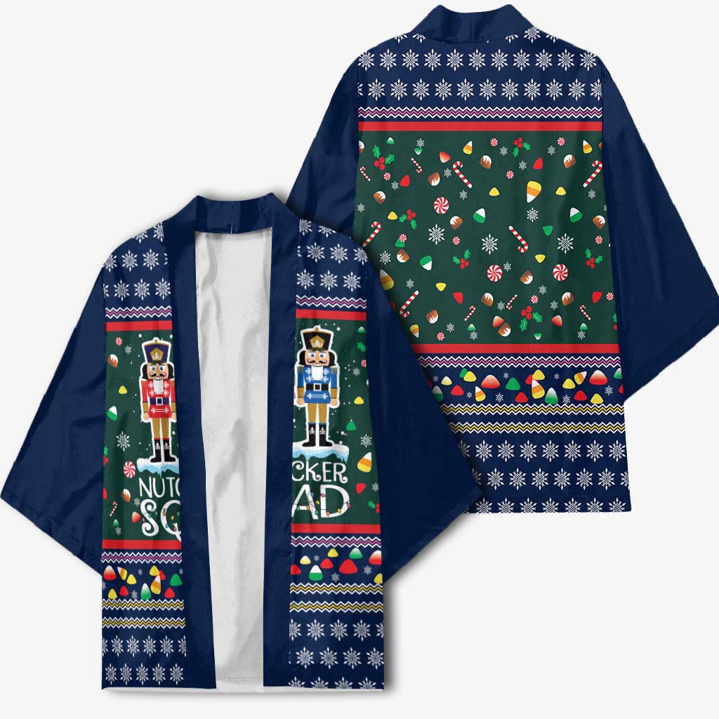 Nutcracker Squad Christmas Kimono with Candy Cane and Snowflake Holiday Design - Wonder Print Shop
