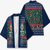 Nutcracker Squad Christmas Kimono with Candy Cane and Snowflake Holiday Design - Wonder Print Shop