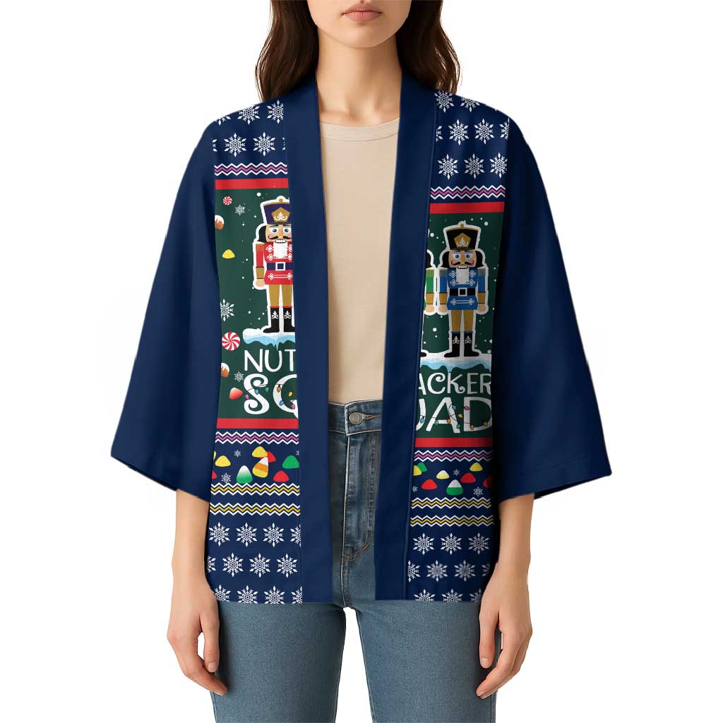 Nutcracker Squad Christmas Kimono with Candy Cane and Snowflake Holiday Design - Wonder Print Shop