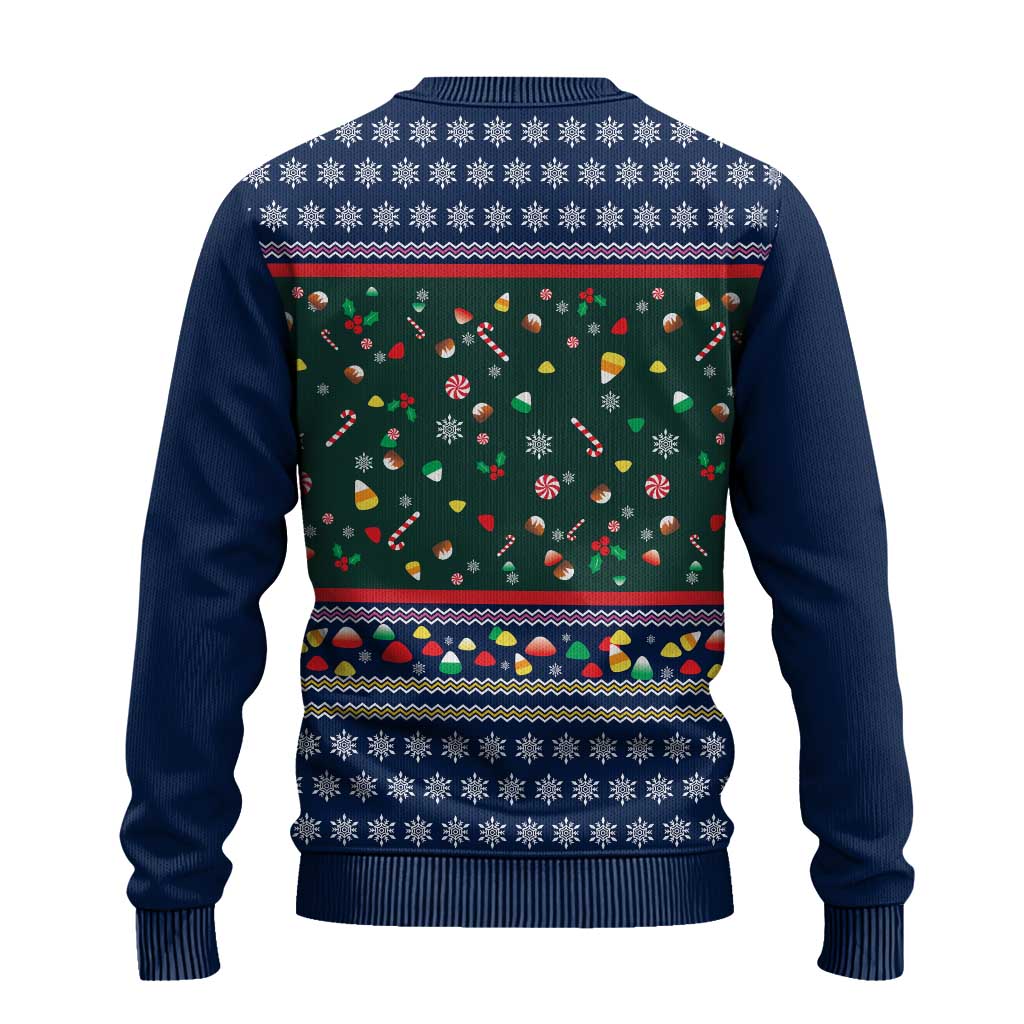 Nutcracker Squad Christmas Ugly Christmas Sweater with Candy Cane and Snowflake Holiday Design - Wonder Print Shop
