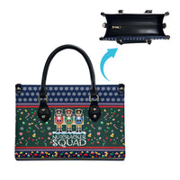Nutcracker Squad Christmas Leather Bag with Candy Cane and Snowflake Holiday Design - Wonder Print Shop