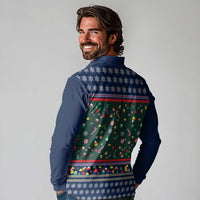 Nutcracker Squad Christmas Long Sleeve Polo Shirt with Candy Cane and Snowflake Holiday Design - Wonder Print Shop