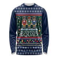Nutcracker Squad Christmas Long Sleeve Shirt with Candy Cane and Snowflake Holiday Design - Wonder Print Shop