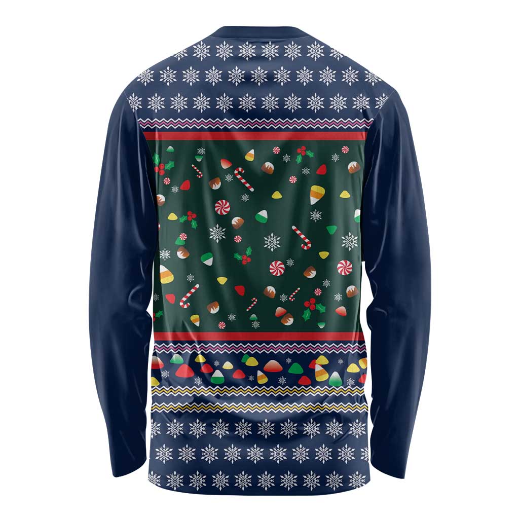 Nutcracker Squad Christmas Long Sleeve Shirt with Candy Cane and Snowflake Holiday Design - Wonder Print Shop
