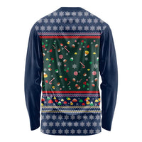 Nutcracker Squad Christmas Long Sleeve Shirt with Candy Cane and Snowflake Holiday Design - Wonder Print Shop