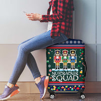 Nutcracker Squad Christmas Luggage Cover with Candy Cane and Snowflake Holiday Design - Wonder Print Shop