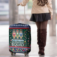 Nutcracker Squad Christmas Luggage Cover with Candy Cane and Snowflake Holiday Design - Wonder Print Shop