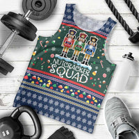 Nutcracker Squad Christmas Men Tank Top with Candy Cane and Snowflake Holiday Design - Wonder Print Shop