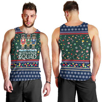 Nutcracker Squad Christmas Men Tank Top with Candy Cane and Snowflake Holiday Design - Wonder Print Shop