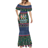 Nutcracker Squad Christmas Mermaid Dress with Candy Cane and Snowflake Holiday Design - Wonder Print Shop