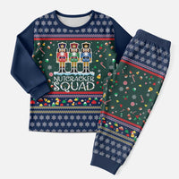 Nutcracker Squad Christmas Pajama Set with Candy Cane and Snowflake Holiday Design - Wonder Print Shop