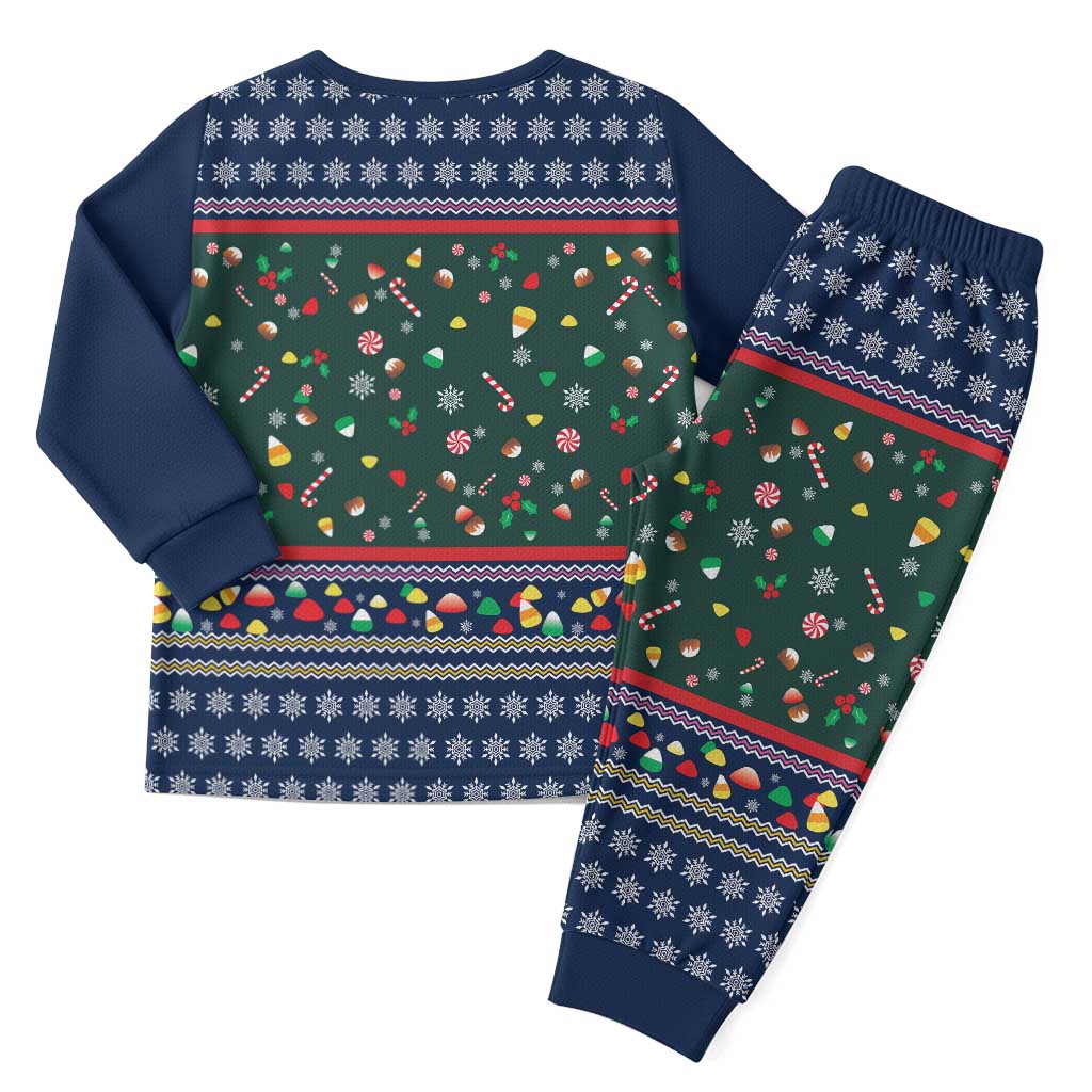 Nutcracker Squad Christmas Pajama Set with Candy Cane and Snowflake Holiday Design - Wonder Print Shop