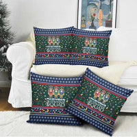 Nutcracker Squad Christmas Pillow Cover with Candy Cane and Snowflake Holiday Design - Wonder Print Shop