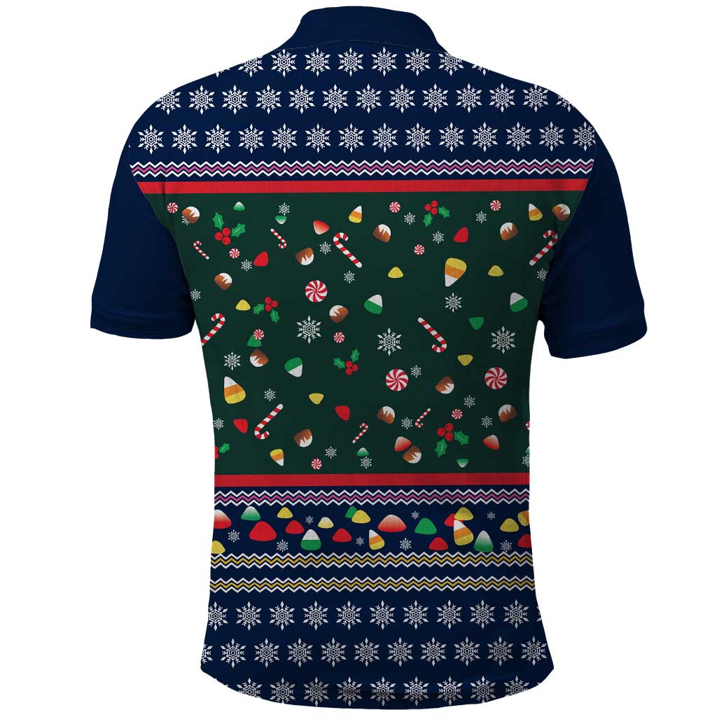 Nutcracker Squad Christmas Polo Shirt with Candy Cane and Snowflake Holiday Design - Wonder Print Shop