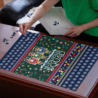 Nutcracker Squad Christmas Puzzle with Candy Cane and Snowflake Holiday Design - Wonder Print Shop