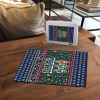 Nutcracker Squad Christmas Puzzle with Candy Cane and Snowflake Holiday Design - Wonder Print Shop