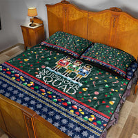 Nutcracker Squad Christmas Quilt Bed Set with Candy Cane and Snowflake Holiday Design - Wonder Print Shop