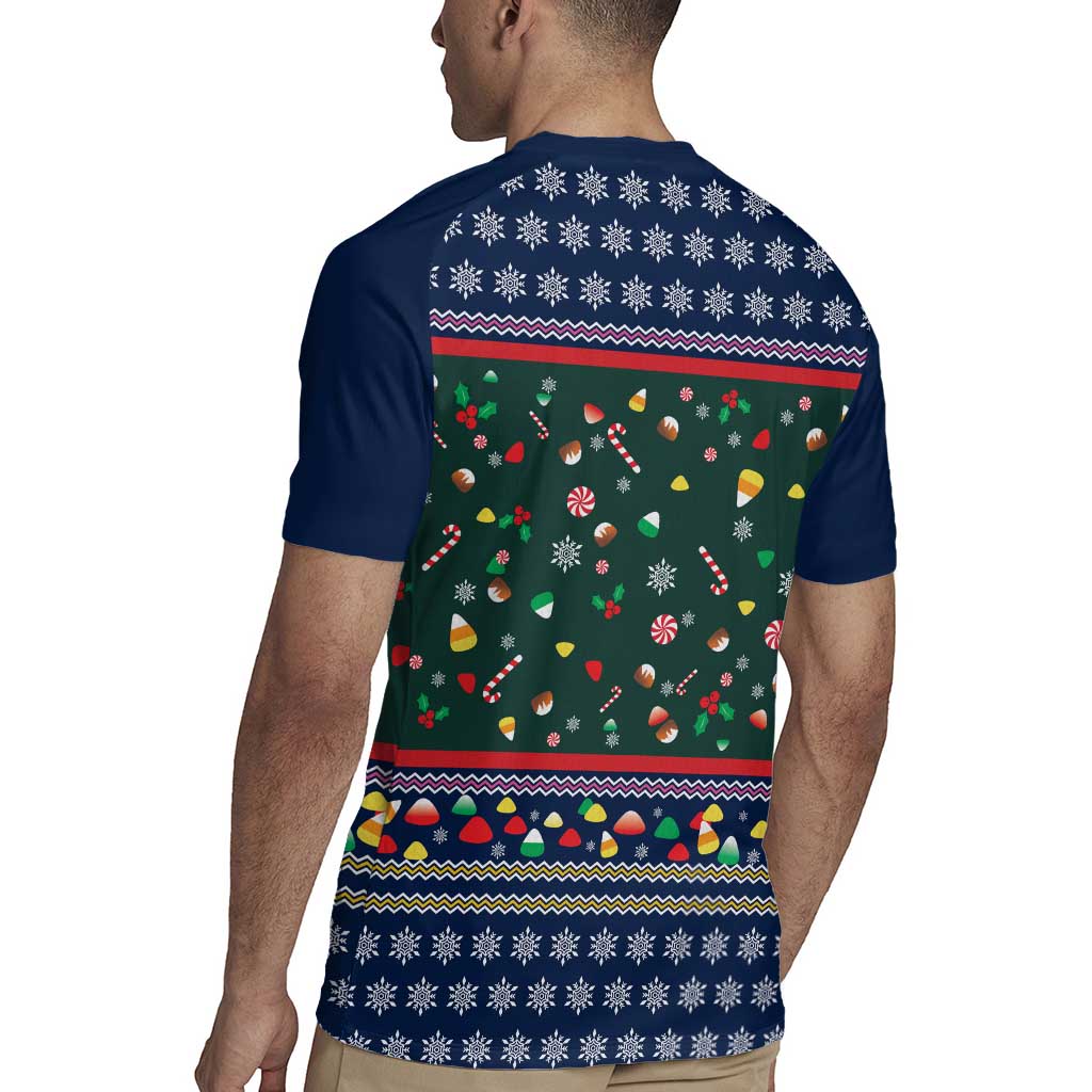 Nutcracker Squad Christmas Rugby Jersey with Candy Cane and Snowflake Holiday Design - Wonder Print Shop