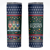 Nutcracker Squad Christmas Skinny Tumbler with Candy Cane and Snowflake Holiday Design - Wonder Print Shop