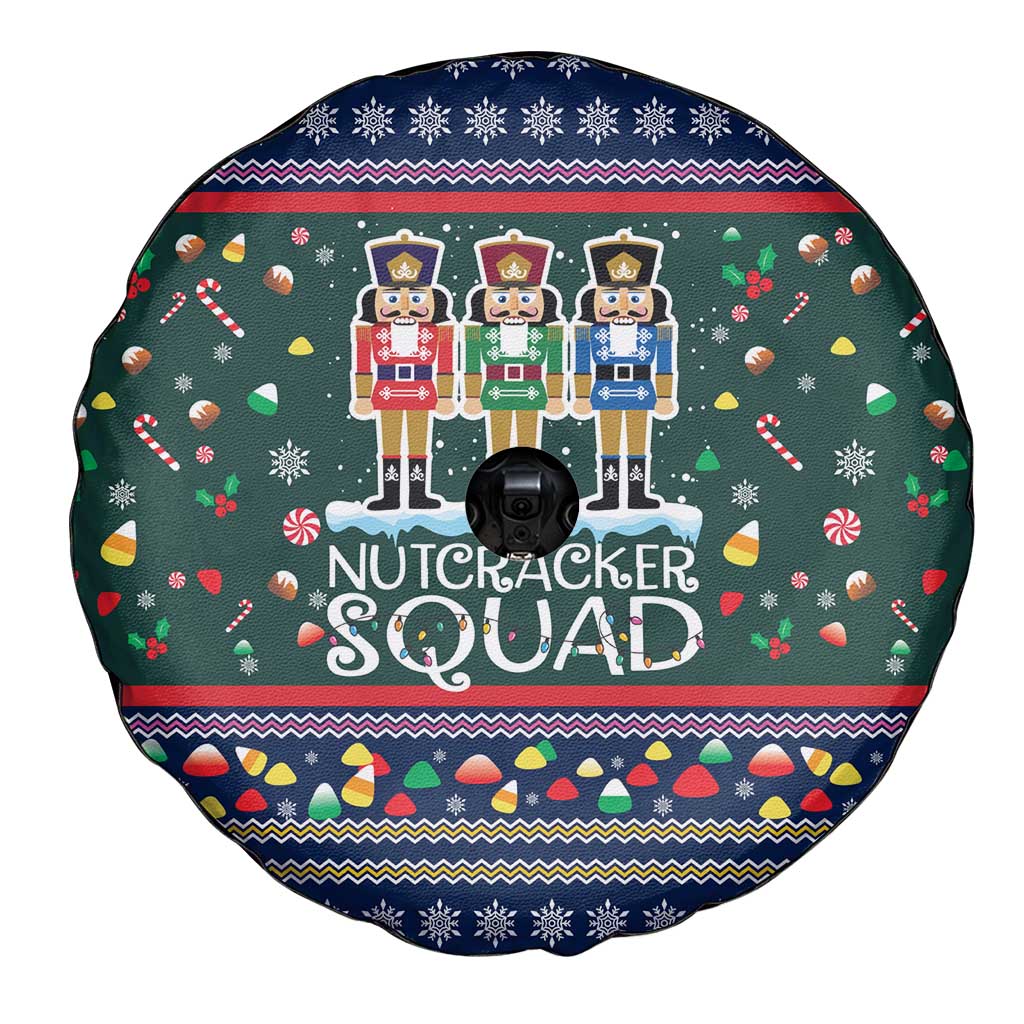 Nutcracker Squad Christmas Spare Tire Cover with Candy Cane and Snowflake Holiday Design - Wonder Print Shop