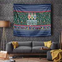 Nutcracker Squad Christmas Tapestry with Candy Cane and Snowflake Holiday Design - Wonder Print Shop