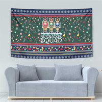 Nutcracker Squad Christmas Tapestry with Candy Cane and Snowflake Holiday Design - Wonder Print Shop