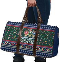 Nutcracker Squad Christmas Travel Bag with Candy Cane and Snowflake Holiday Design - Wonder Print Shop