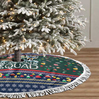 Nutcracker Squad Christmas Tree Skirt with Candy Cane and Snowflake Holiday Design - Wonder Print Shop