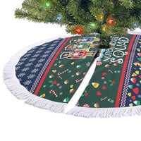 Nutcracker Squad Christmas Tree Skirt with Candy Cane and Snowflake Holiday Design - Wonder Print Shop