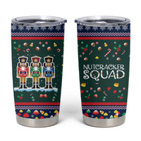 Nutcracker Squad Christmas Tumbler Cup with Candy Cane and Snowflake Holiday Design - Wonder Print Shop