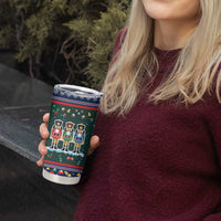 Nutcracker Squad Christmas Tumbler Cup with Candy Cane and Snowflake Holiday Design - Wonder Print Shop