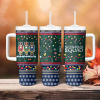 Nutcracker Squad Christmas Tumbler With Handle with Candy Cane and Snowflake Holiday Design - Wonder Print Shop