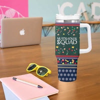 Nutcracker Squad Christmas Tumbler With Handle with Candy Cane and Snowflake Holiday Design - Wonder Print Shop