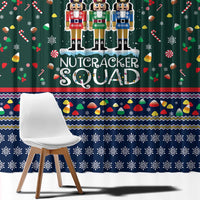 Nutcracker Squad Christmas Window Curtain with Candy Cane and Snowflake Holiday Design - Wonder Print Shop